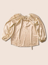 1pc Solid Color Elegant Ruffle Tie Neck Long Sleeve Blouse